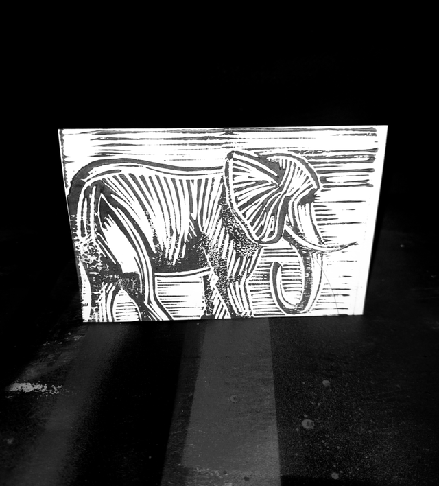 Mother elephant x3 cards A6