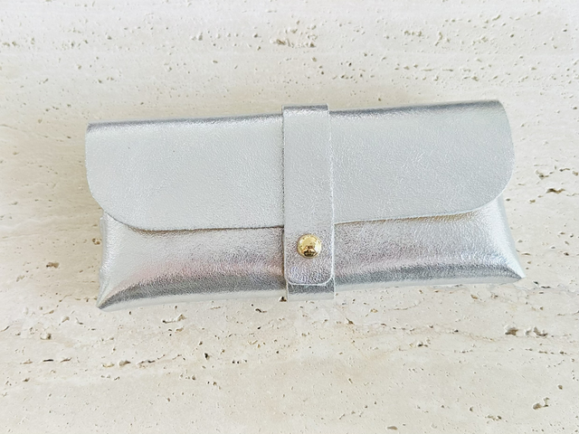 Zonnebrilhoes zilver glitter 