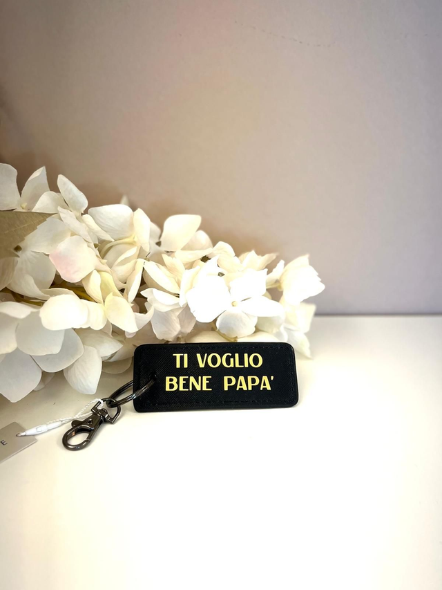 Portachiavi rettangolare "Ti voglio bene papà"
