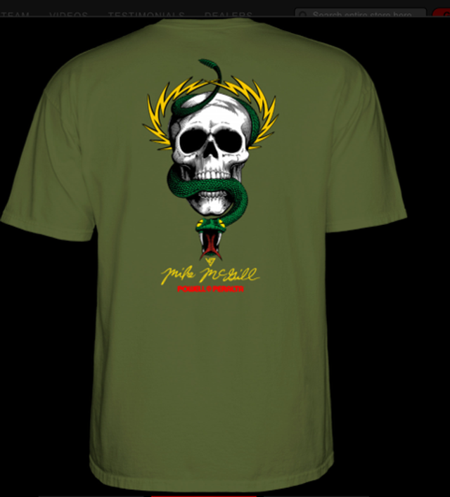 Powell-Peralta McGill Skull &amp; Snake Tee - Military Green