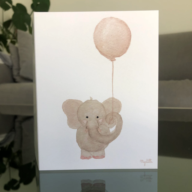 Carte pliée éléphant