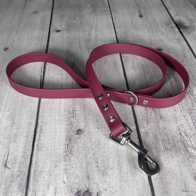 Wine Red Waterproof BioThane® Lead