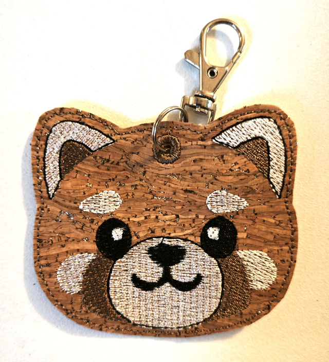 Porte clé brodé panda