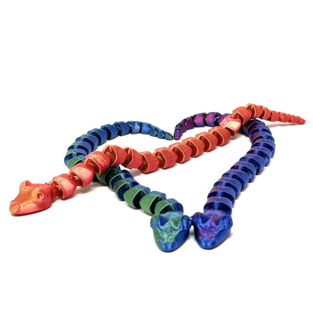 3D Printed Articulated Mini Snake Fidget Toy
