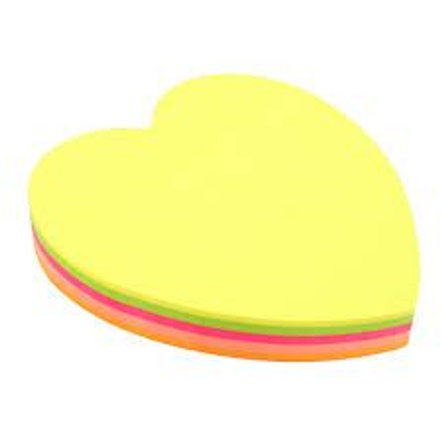 Notes adhésives repositionnables forme de coeur 3700616819535