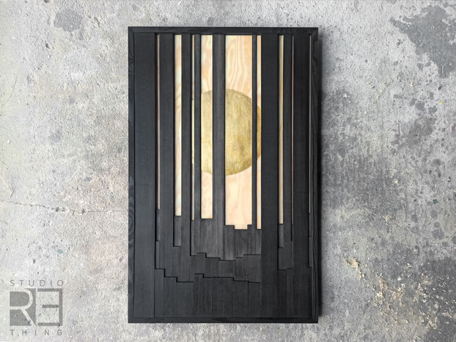 Z archiwum „Złoty Poranek” – Drewniana Dekoracja Ścienna z Motywem Lasu