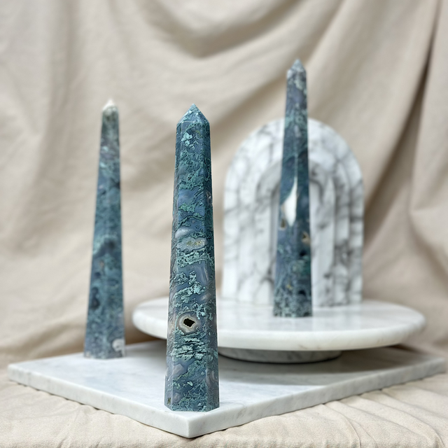 Moss Agate Tower (High Quality) D