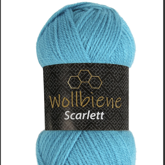 Wollbiene Scarlett bleu ciel 50gr Acrylique