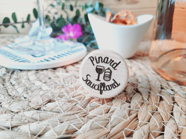 Bouchon en Bois et Liège - &quot; Pinard Sauciflard &quot;