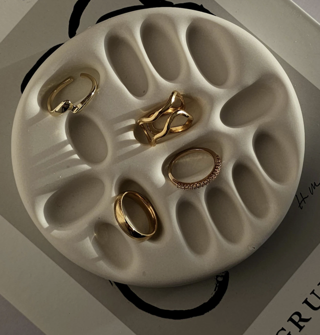 Plateau à bijoux, organisateur de bagues, présentoir à bagues, porte-bagues pour femme,