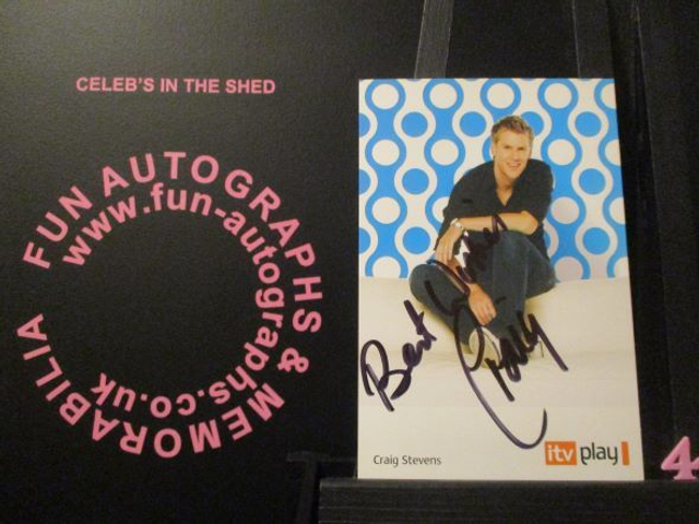Craig Stevens Authentic Autographed Itv Play 6x4 Cast Card (4)