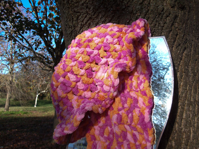 Fluffy Pink and Orange Bucket Hat