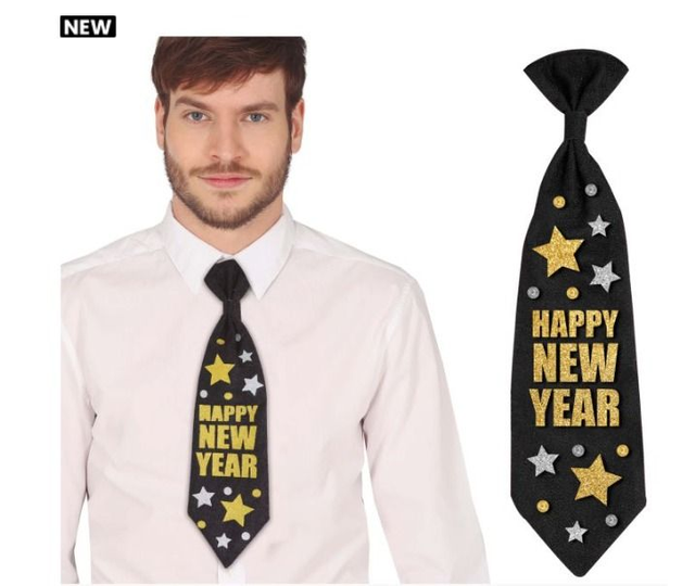 party,  31807  CRAVATTA CAPODANNO, 38 CM happy new year