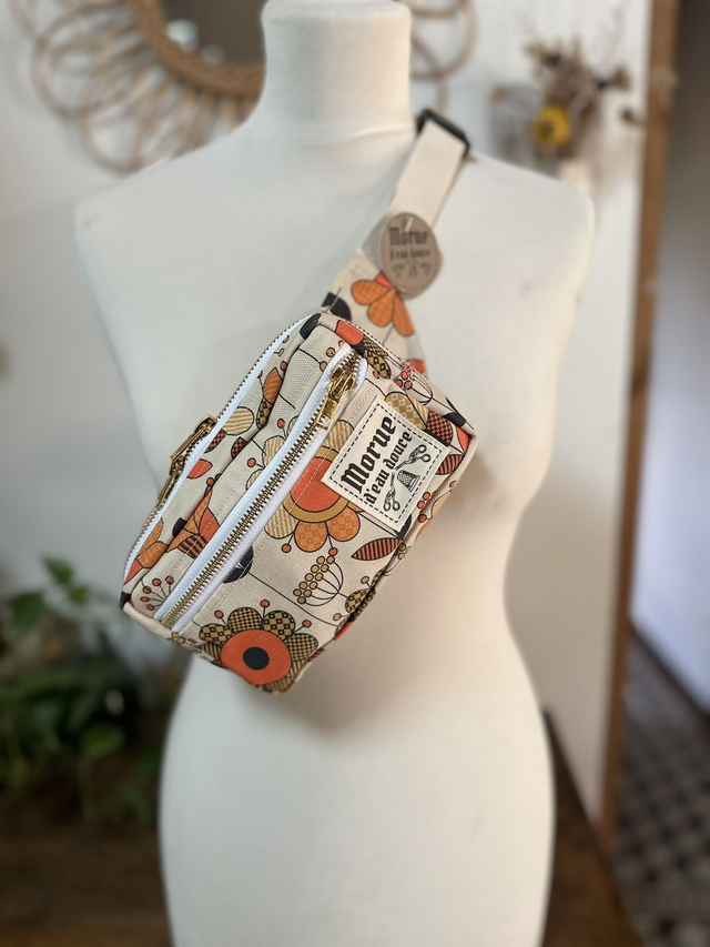 Pockette retro flower orange 