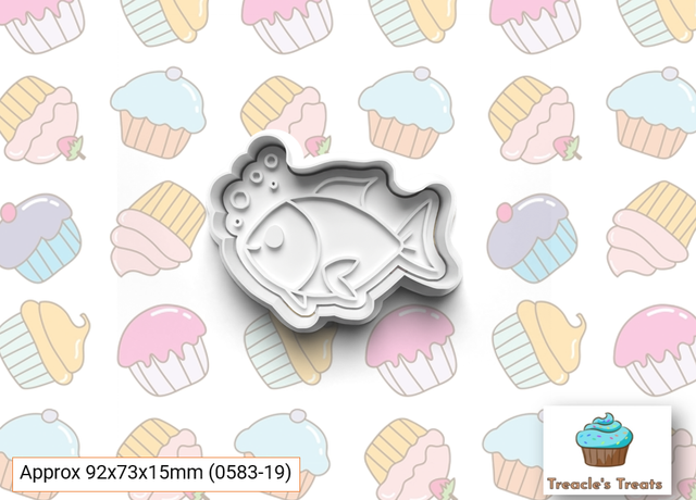 Fish Fondant/cookie stamp with cutter