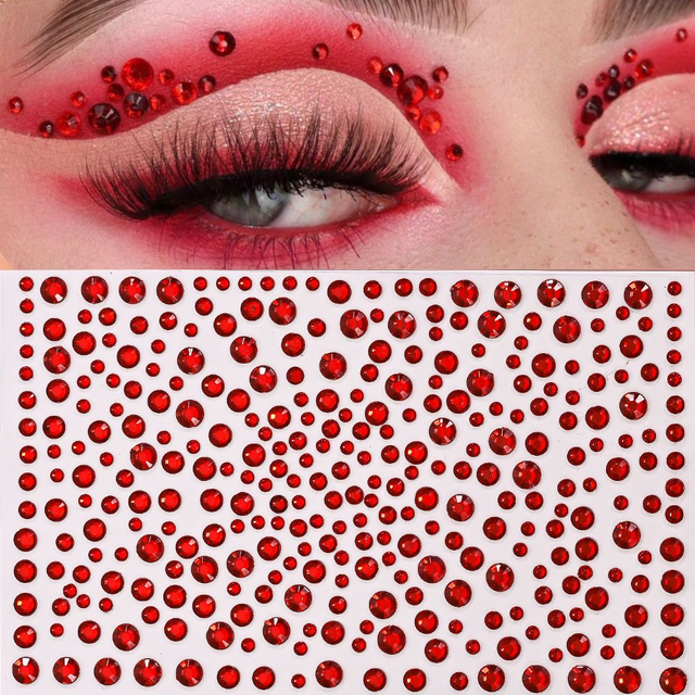 strass auto adhesif ROUGE