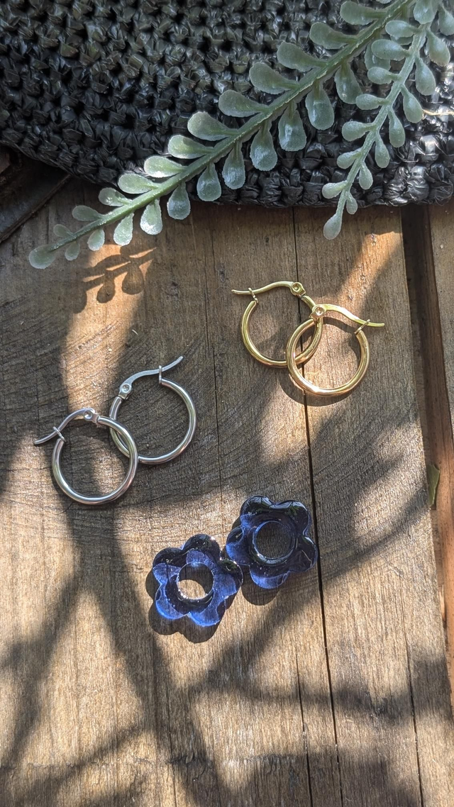 Boucles d'oreilles fleurs 
