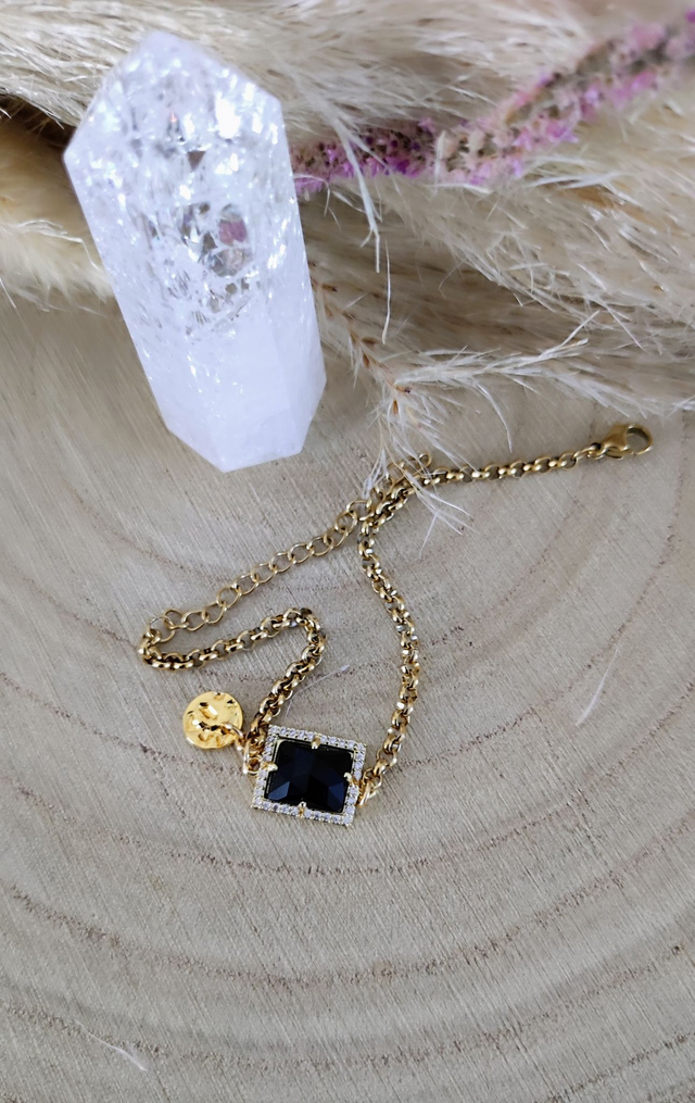 Bracelet "Éclat" Obsidienne N°10