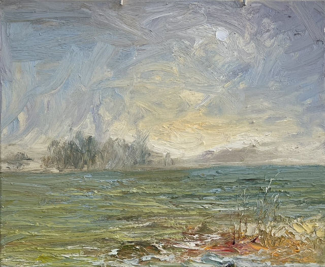 "Stiller Morgen" Öl auf Leinwand, 60 × 73 cm, 2025