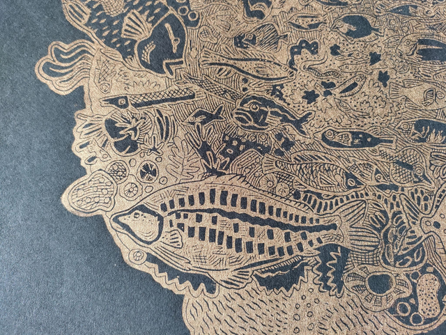 Impression Fishy fish doré A3