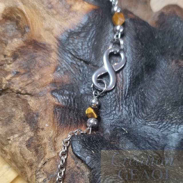 Bracelet infini: Oeil de tigre
