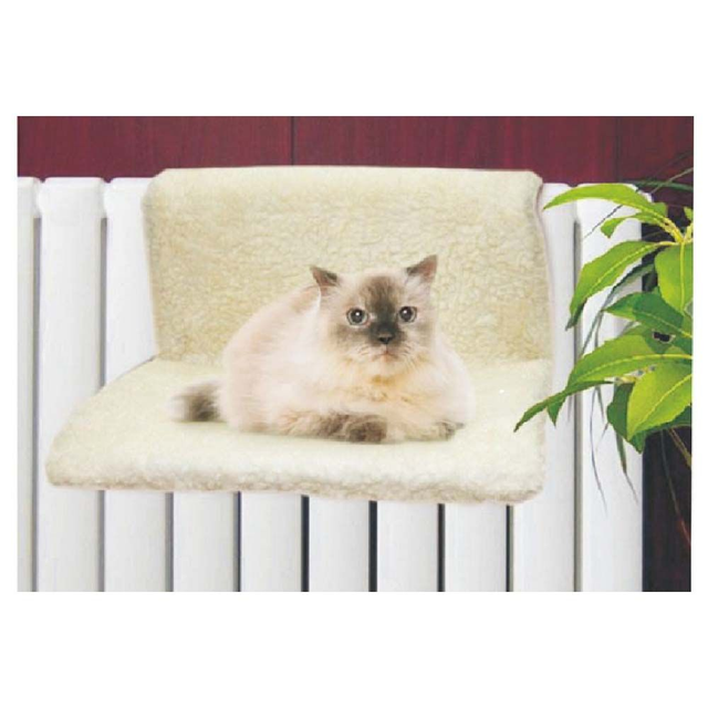 Katzen Heizkörper-Hängematte TOPMAST ADEPTNA, Fleece Bett, beige