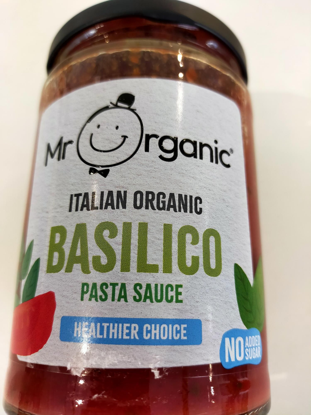 Organic Smooth Basilico Pasta Sauce 350g (Mr Organic) 