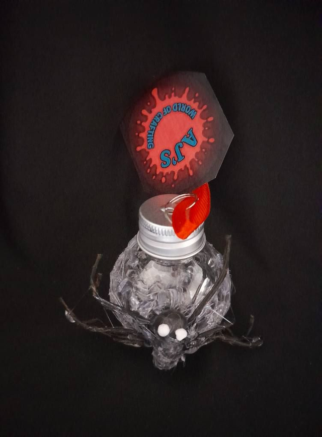 Spider On Cobwebs Custom Decorated &amp; Designed On 50ml Re-Fill Bauble (2)
