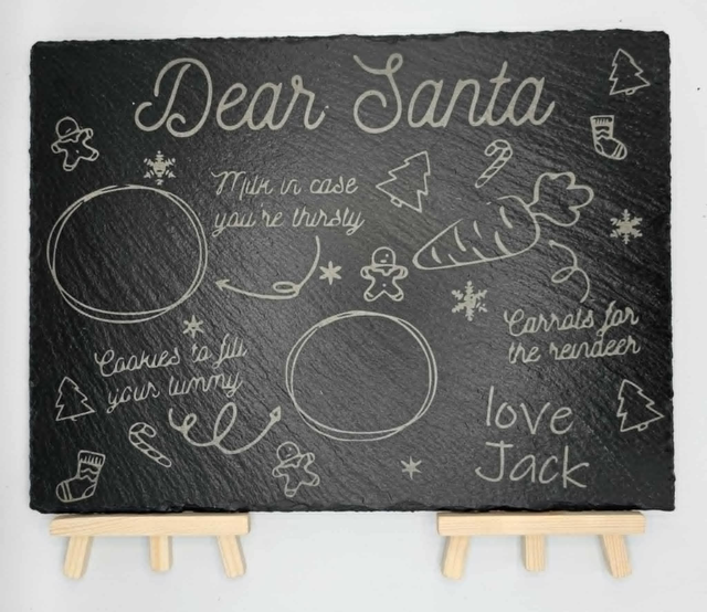 0019. Dear Santa Slate Placemat.