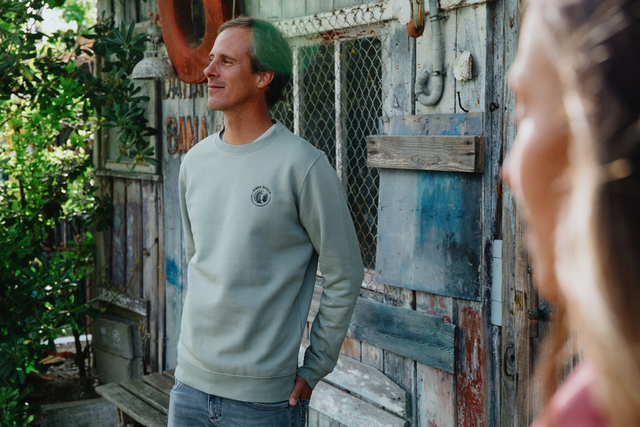 SWEAT-SHIRT VERT AMANDE