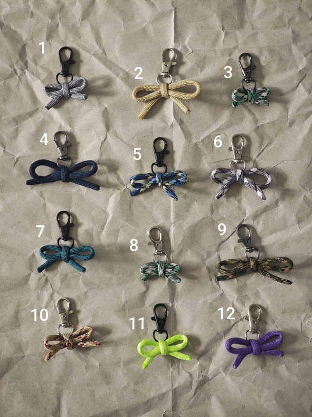 Porte clé ''noeud'' au choix parmi ceux présentés en photo 