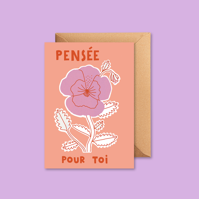 Pensée fleurie - Carte