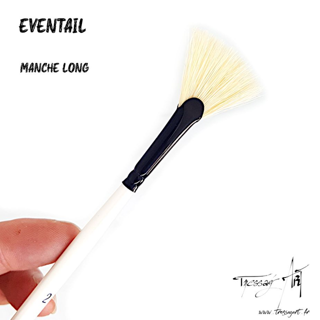 DALER ROWNEY - PINCEAU LONG UNITE - EVENTAIL - SOIE PORC - CA070