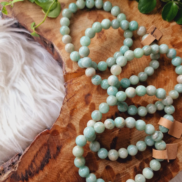 Amazonite 8mm Beaded Bracelet 