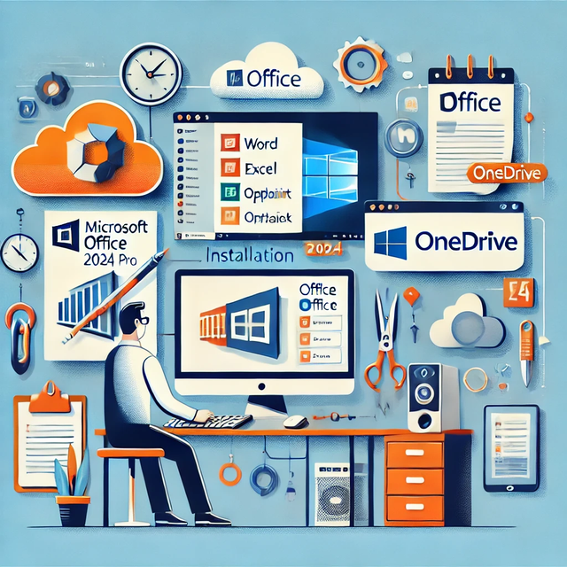 Pack office 2024 Pro + Installation/configuration du compte 