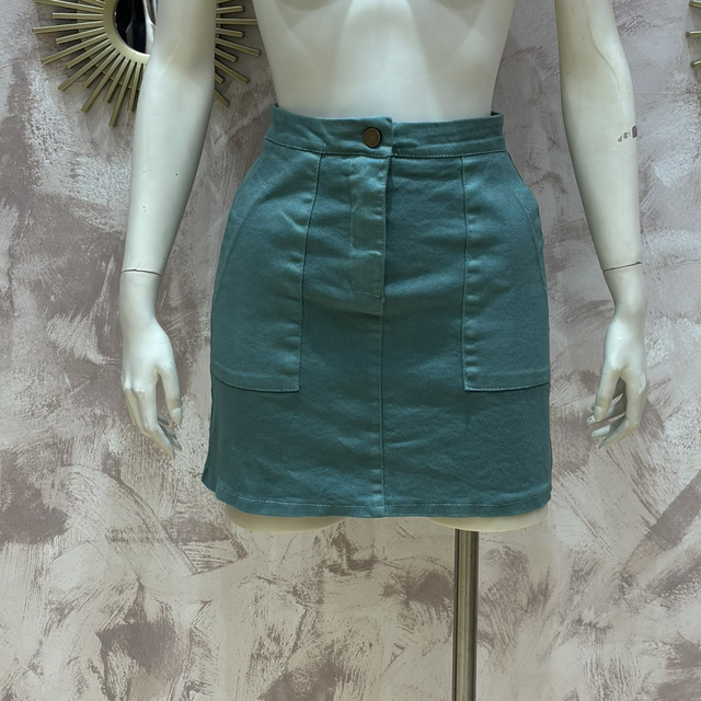 Falda verde agua