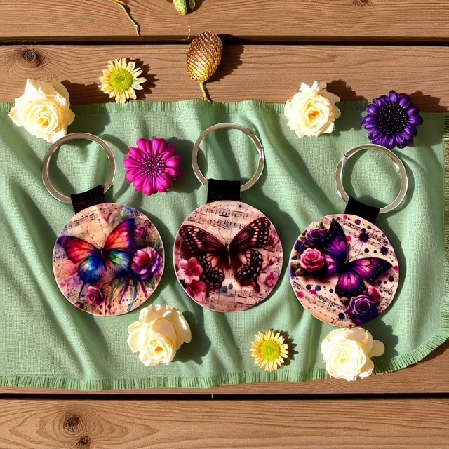 Vintage Butterfly Keychains