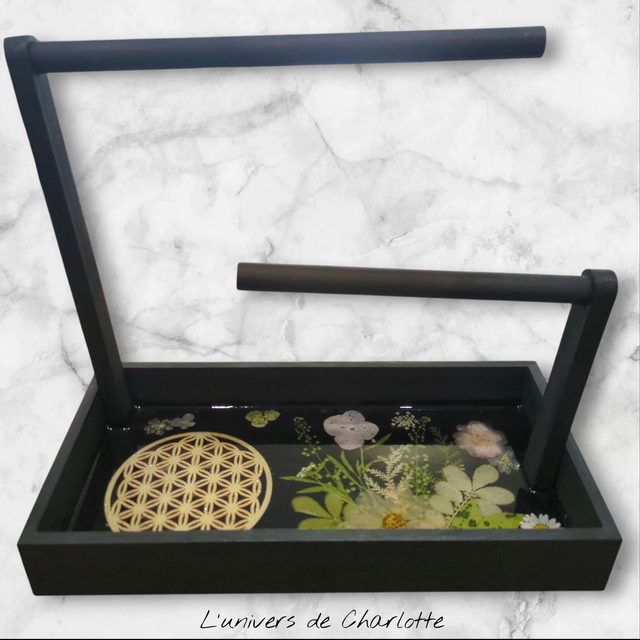 Porte bijoux &quot;Céleste&quot; fleur de vie