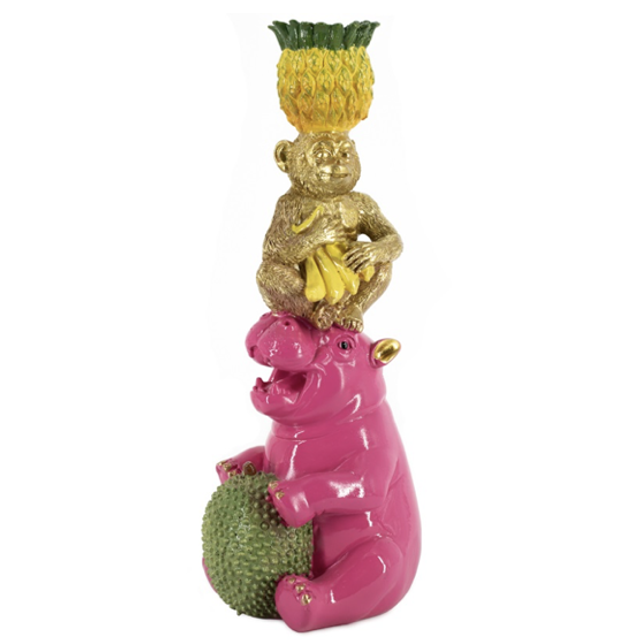 Kandelaar nijlpaard/aap