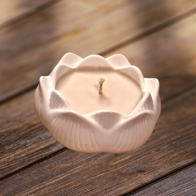 Lotusblumen Kerze mit Glitzerpartikeln