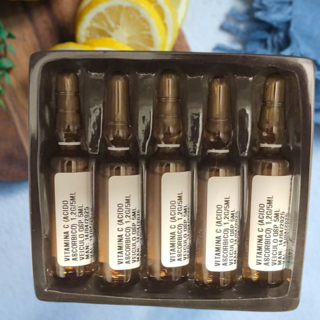 Vitamina C  05 ampolas 5ml 