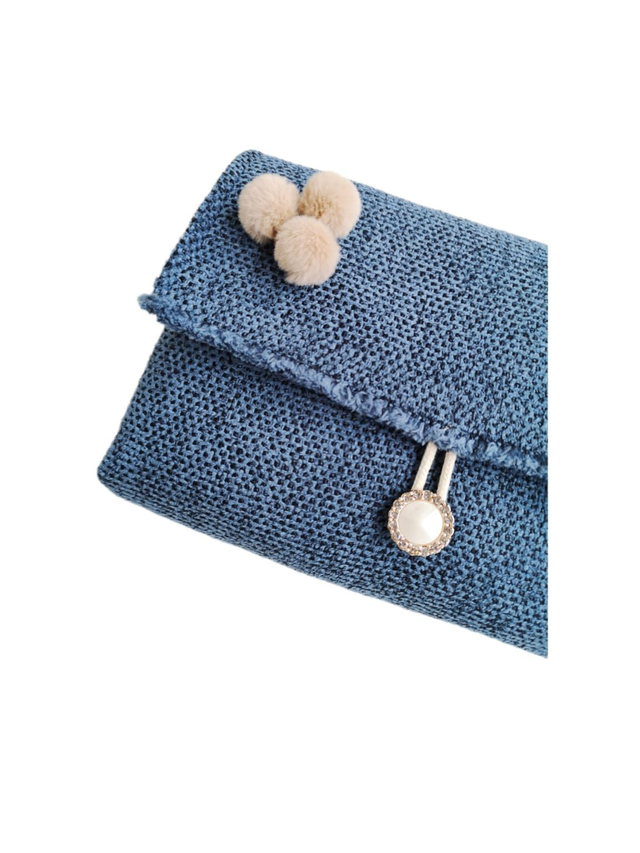 Matelas à langer Pompon BLEU NUIT