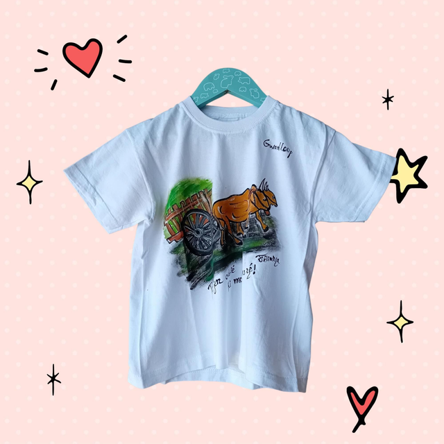 Tee-shirt enfant charrette 