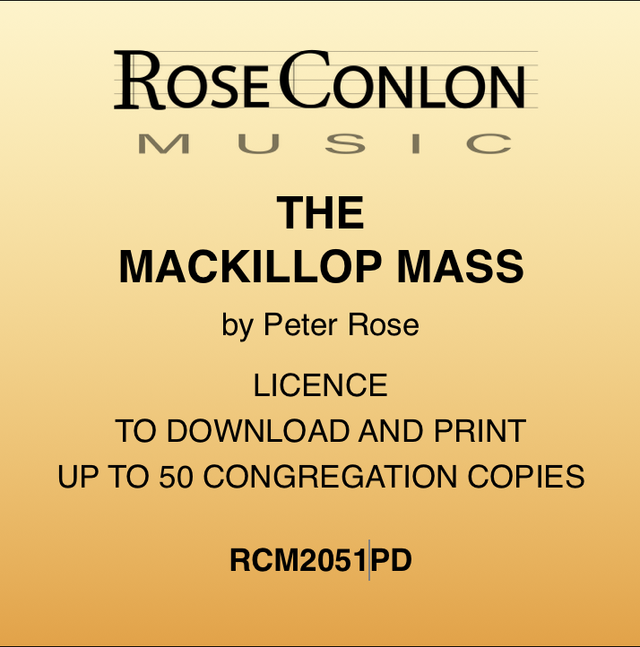 THe MACKILLOP MASS  PDF Congregation Edition  (by Peter Rose)