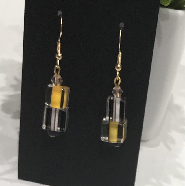 Yellow Dangling Earrings- YDE18