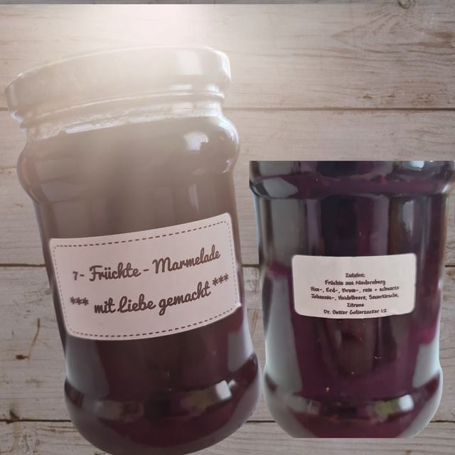 Selbstgemachte 7 Früchte - Marmelade