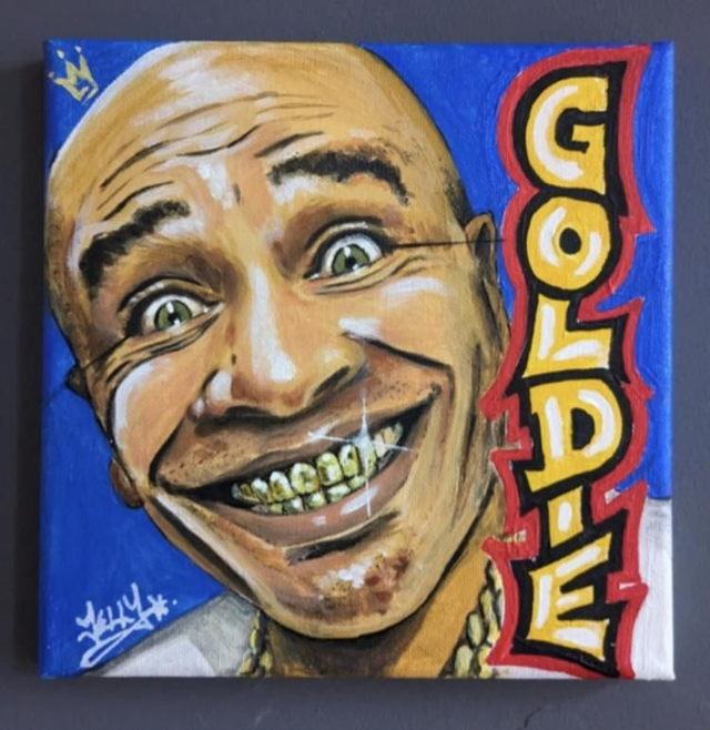 Goldie painting on canvas 