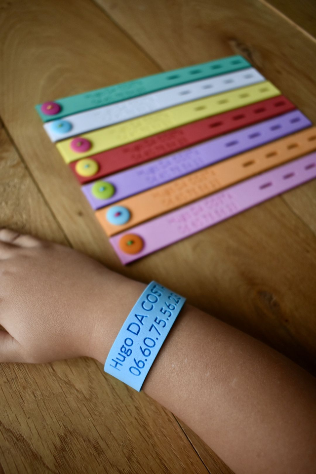 Lot de 3 bracelets de sécurité - Personnalisable