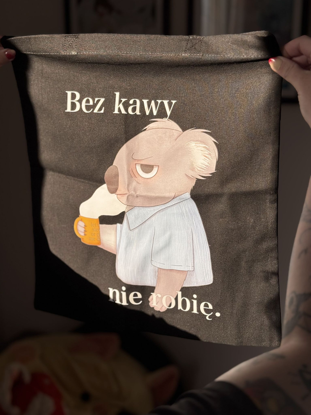 Torba półcienna - Bez kawy nie robię