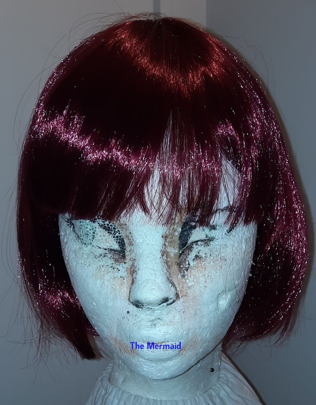 donker rode korte (bob) pruik 